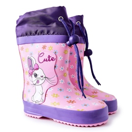 Rosa Gummigaloschen für Kinder Hekamna Rabbit
