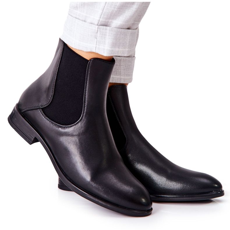 Lederstiefel Sergio Leone BT523 Schwarz