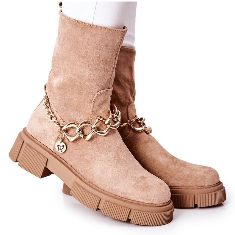 FB2 Wildlederstiefel Workers Beige Hellio