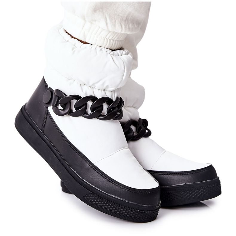 S.Barski Weiße Khariche Warme Schneestiefel für Damen