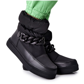 S.Barski Schwarze Khariche Warme Schneestiefel für Damen