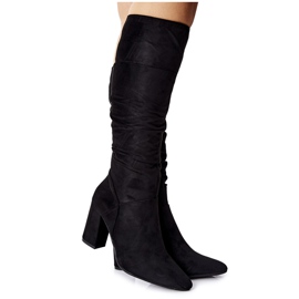Vinceza Schwarze Stiefel Dorelle aus Wildleder in Schwarz