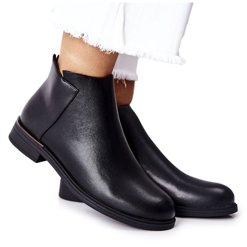 Flache Warme Stiefel Sergio Leone BT511 Schwarz