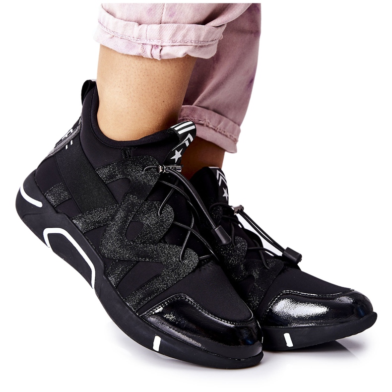 Vinceza Hohe Sportschuhe Sneakers Schwarz Lanez