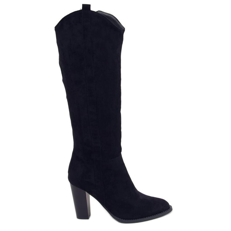 Klassische Stiefel auf der Post schwarz UK07P Schwarz