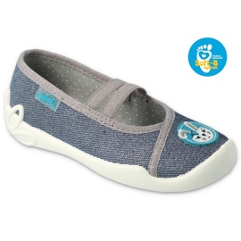 Befado Kinderantschetten 116x298 mit Bewerbung marineblau grau
