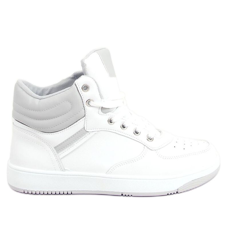 Emma WHITE / GREY High-Top-Sneakers weiß