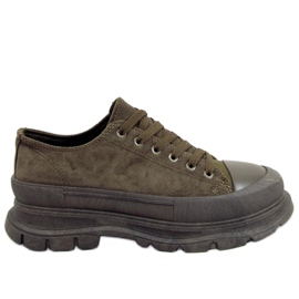 Lily Green Sneakers mit hohen Sohlen grün