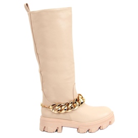 Stiefel mit Kette Juli Beige