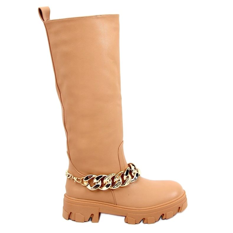 Juli Kamelstiefel mit Kette braun