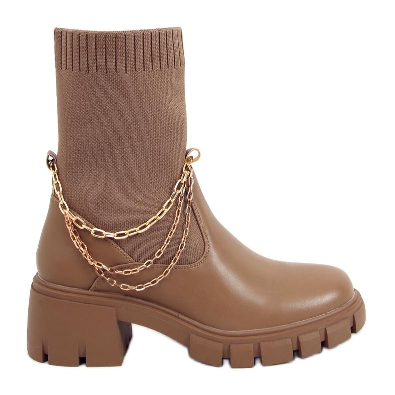 Mona Khaki Sockenstiefel