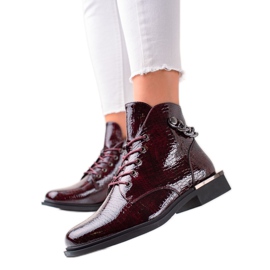 Elegante Lackstiefel von Sergio Leone rotwein