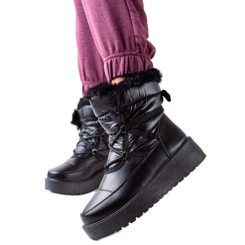 S. BARSKI Czarne Śniegowce S.BARSKI schwarz