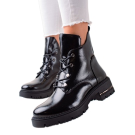 Modische Schnür-Worker von Sergio Leone schwarz