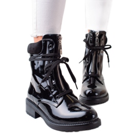 TRENDI Lackierte Modearbeiter schwarz