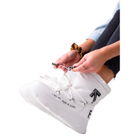 Schimmernde VINCEZA Schneestiefel weiß