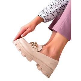 Sweet Shoes Elegante Schuhe auf der Plattform beige