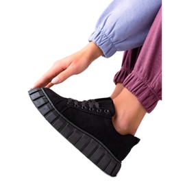 Sweet Shoes Wildleder-Sneaker auf der Plattform schwarz