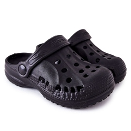 Flameshoes Kinder Hausschuhe Black Kroks schwarz