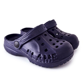 Flameshoes Kinderhausschuhe Marineblau Crocs navy blau