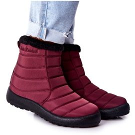 PE1 Isolierte Damen-Schneestiefel Burgundy Mezyss rot