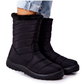 Hohe Damen Schwarz Warme Schneestiefel Luxina