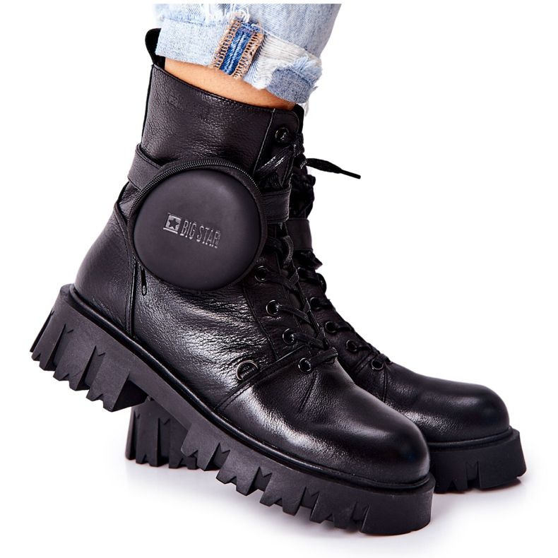 Leder Warm Workers Mit Niere Big Star II274430 Schwarz