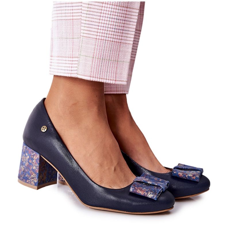 Damen Pumps Maciejka Wildleder Marineblau 3356A-19 navy blau
