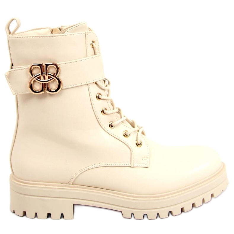 Militärstiefel Vicky Beige