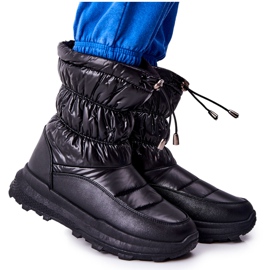 PE1 Schwarze Starbone Warme Schneestiefel für Damen mit Reißverschluss