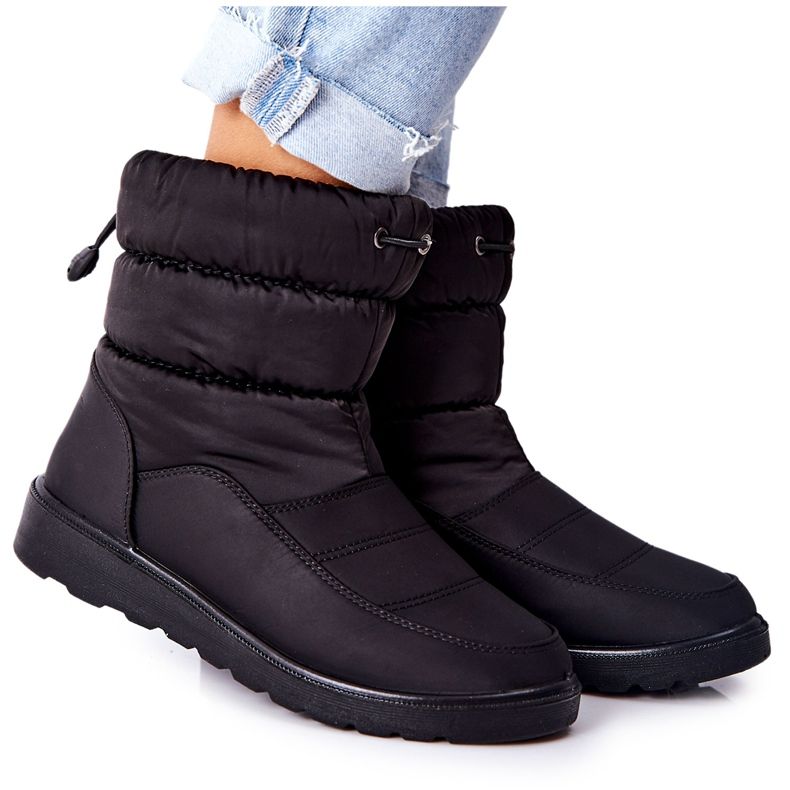 Vinceza Cathy's Schwarze High Slip-On Schneestiefel