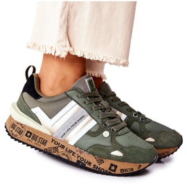 Damen Sportschuhe Big Star II274299 Khaki grün