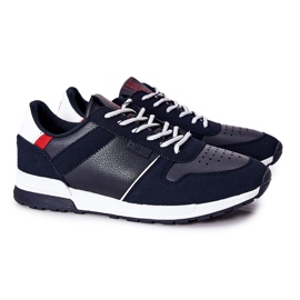 Herren Sportschuhe Memory Foam Big Star Navy Blau II174083