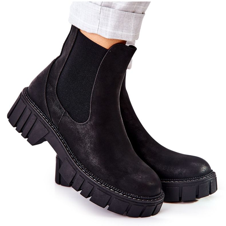 Stiefel Workers Isolierte Trappers Sergio Leone TR761 Schwarz