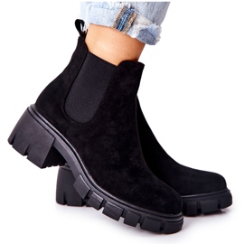 PS1 Warme Stiefel mit hohem Absatz Schwarz Madge