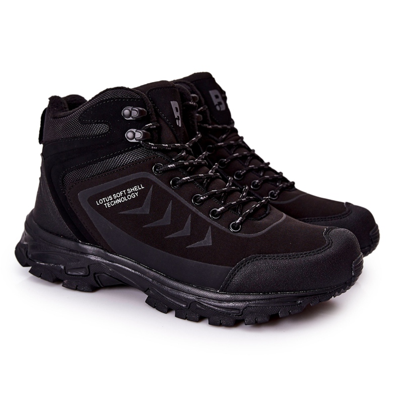 PE1 Warme Herren Sportschuhe Gebunden Schwarz Belfort
