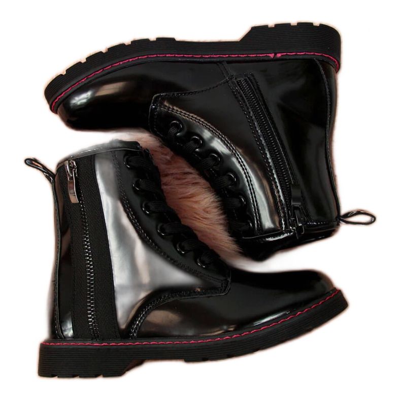 Isolierte Lackstiefel Jr EVE327A schwarz weiß