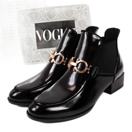 Lackierte Chelsea Boots Potocki W WOL34 schwarz