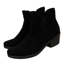 Chelsea Boots isolierte High Heels Sergio Leone W SK347 schwarz