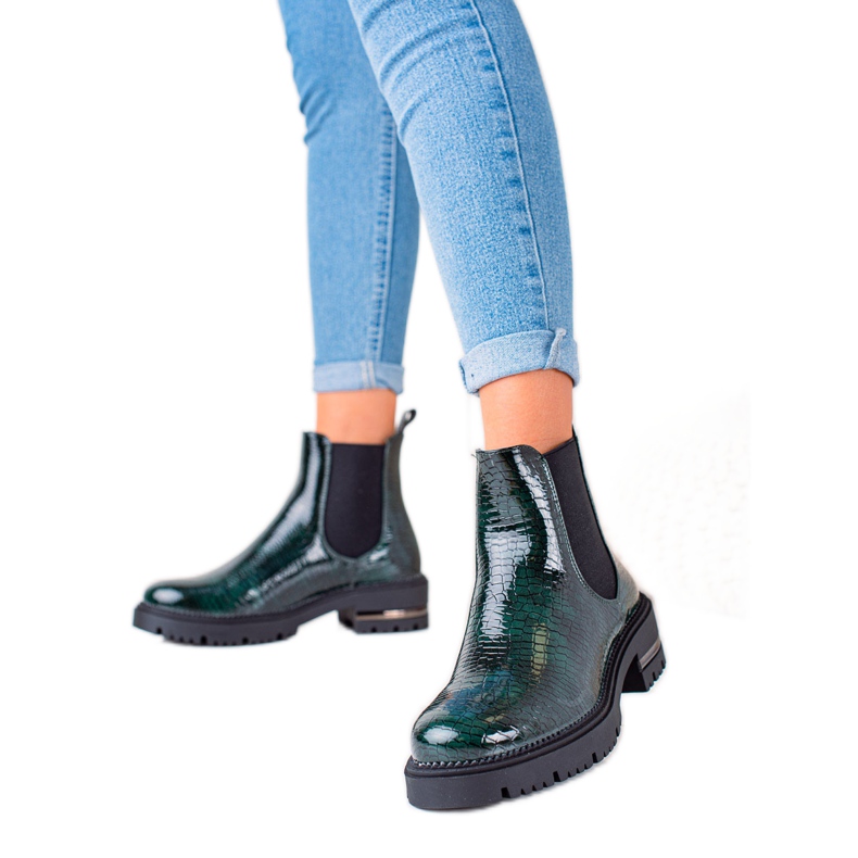 Grüne Chelsea-Boots von Sergio Leone