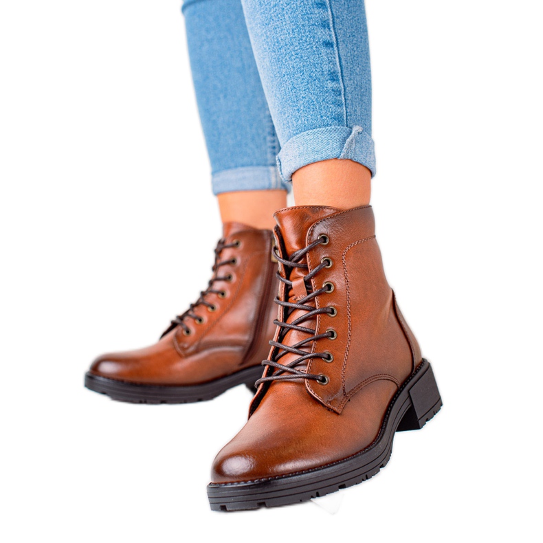 W. Potocki Braune Trapper aus Öko-Potocki-Leder