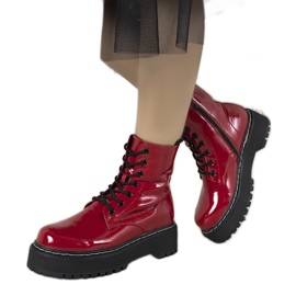 Rote Gladu Lackstiefel