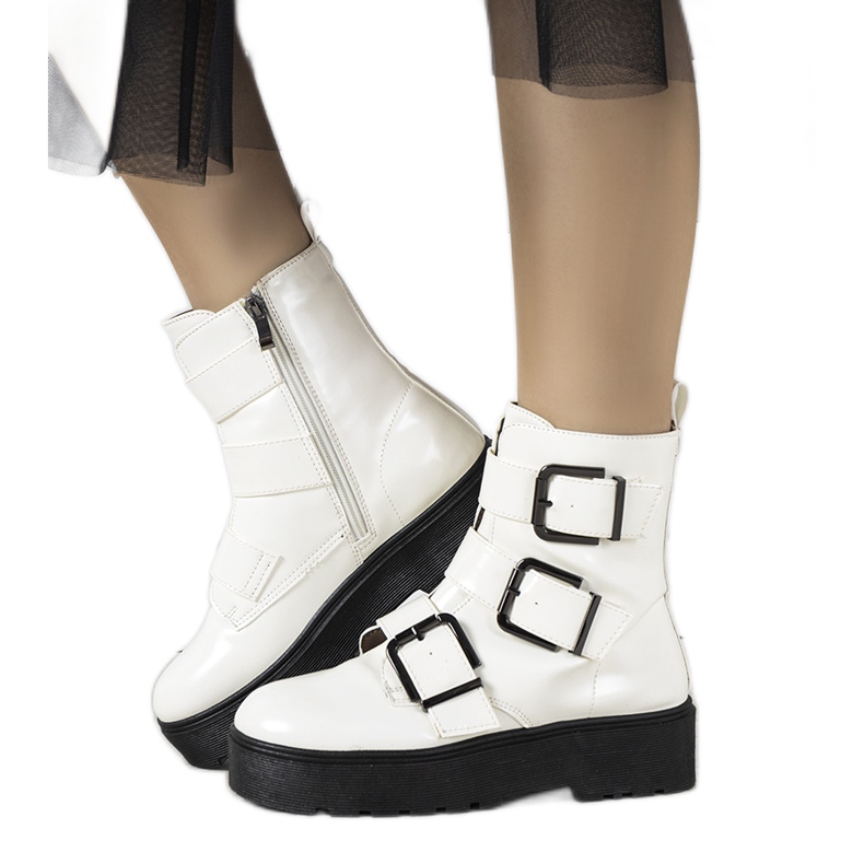 Austin weiße Stiefeletten