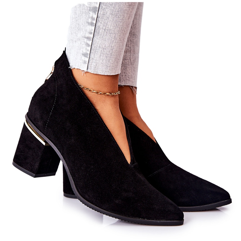 Lederstiefel mit hohem Absatz Laura Messi Schwarz 2344