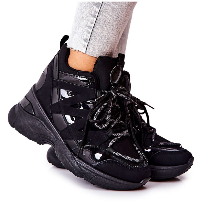 Sport Schwarz Hesane Keilschuhe