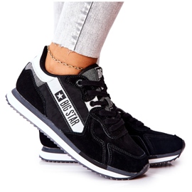 Leder Sportschuhe Big Star II274271 Schwarz weiß