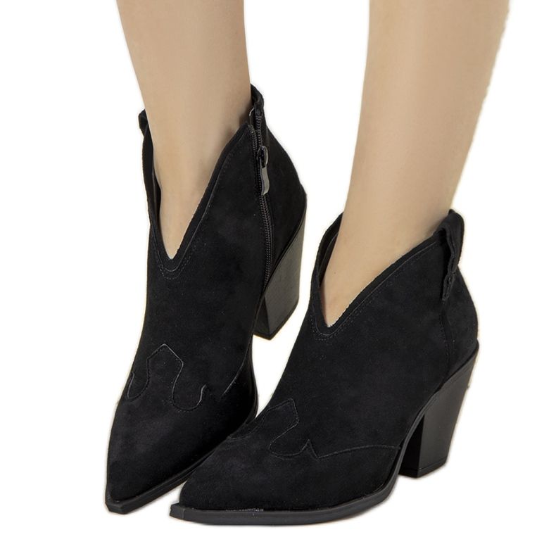 Schwarze Damen-Fanette-Cowboy-Stiefel