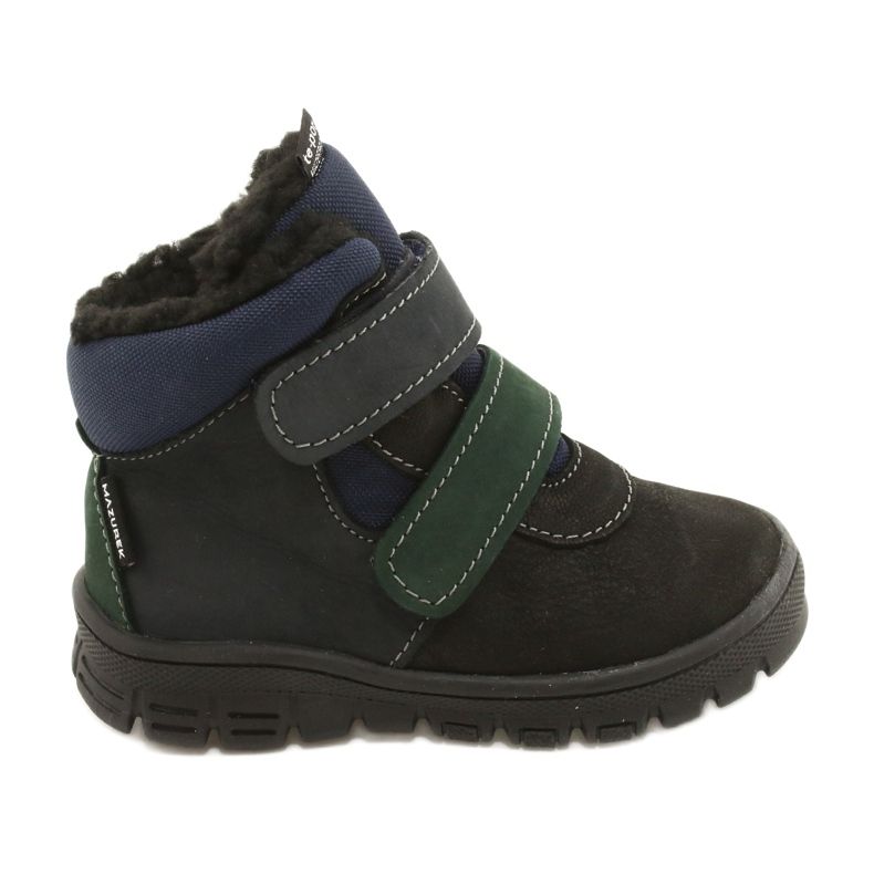 Jungenstiefel mit einer wasserdichten Membrane Mazurek 1360 Schwarz und Marineblau