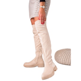 Seastar Hohe Wildleder-Oberschenkelhohe Stiefel beige