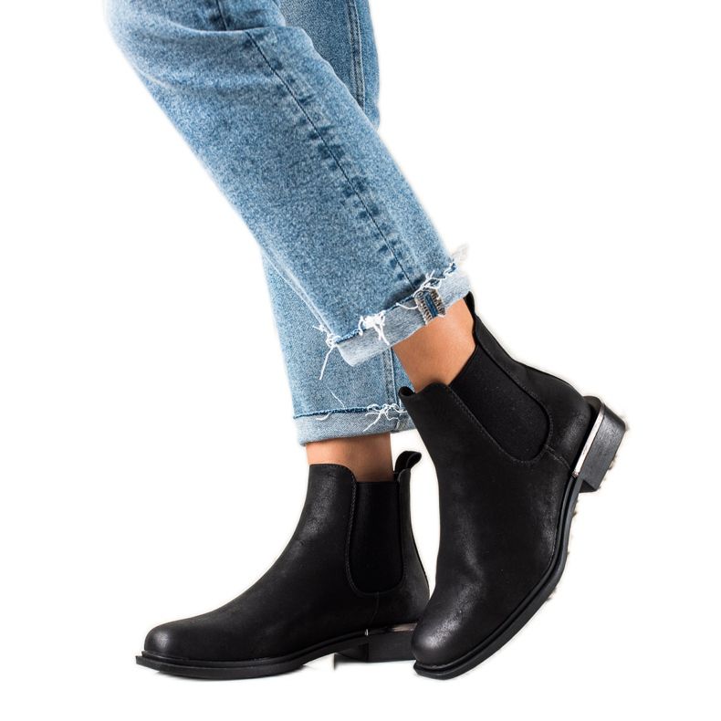 Elegante Chelsea-Boots von Sergio Leone schwarz